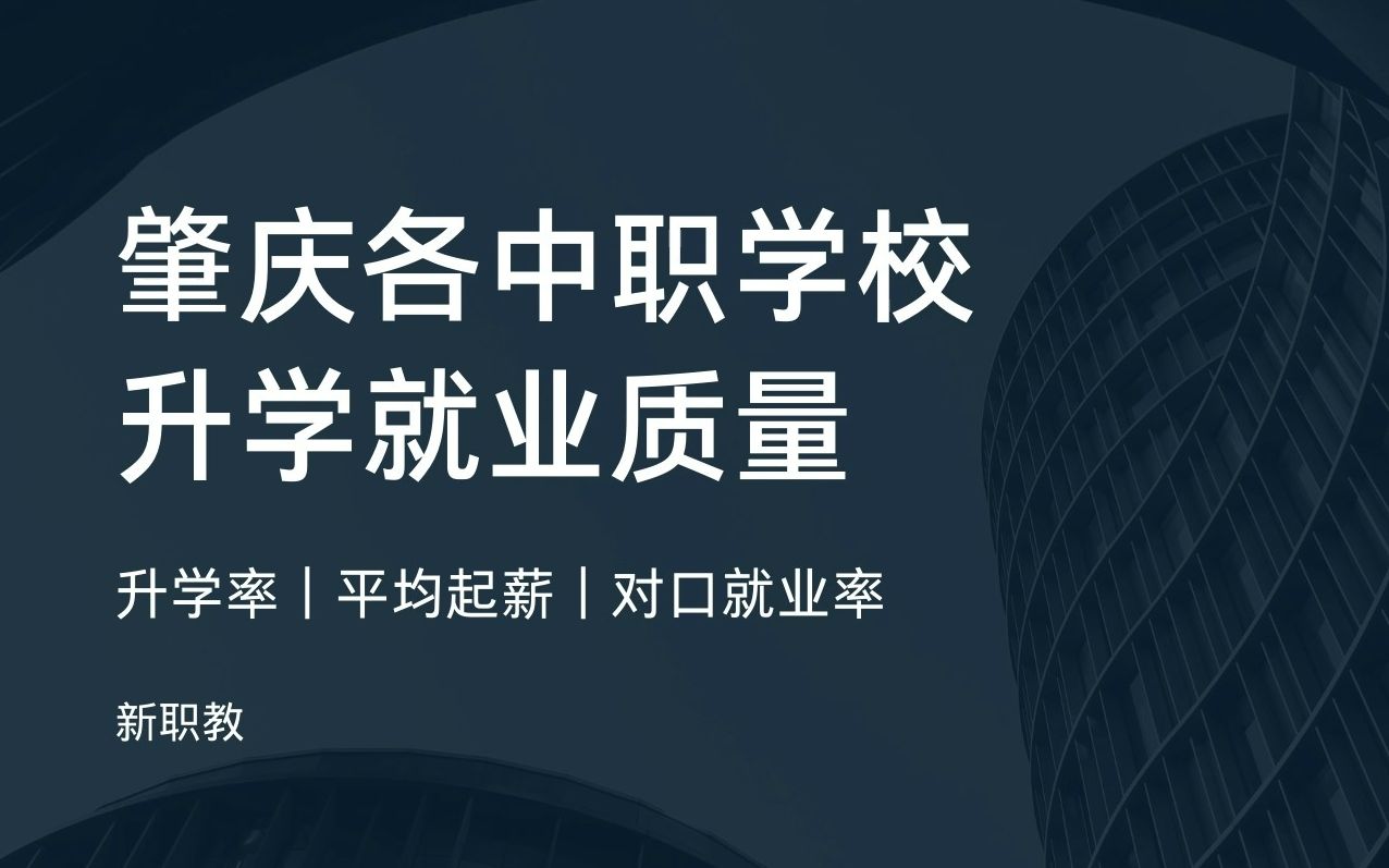 肇庆职校(二)升学就业质量对比(含中专、中职、职高)|升学率|毕业生平均起薪|对口就业率|新职教科普|肇庆中考|肇庆初三|肇庆职校|公办学校 | 中专择校...