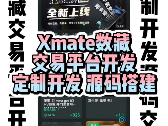 Xmate数藏 交易平台开发 定制开发 源码搭建#数藏平台搭建 #数藏系统开发 #数字藏品app开发 #数藏源码哔哩哔哩bilibili