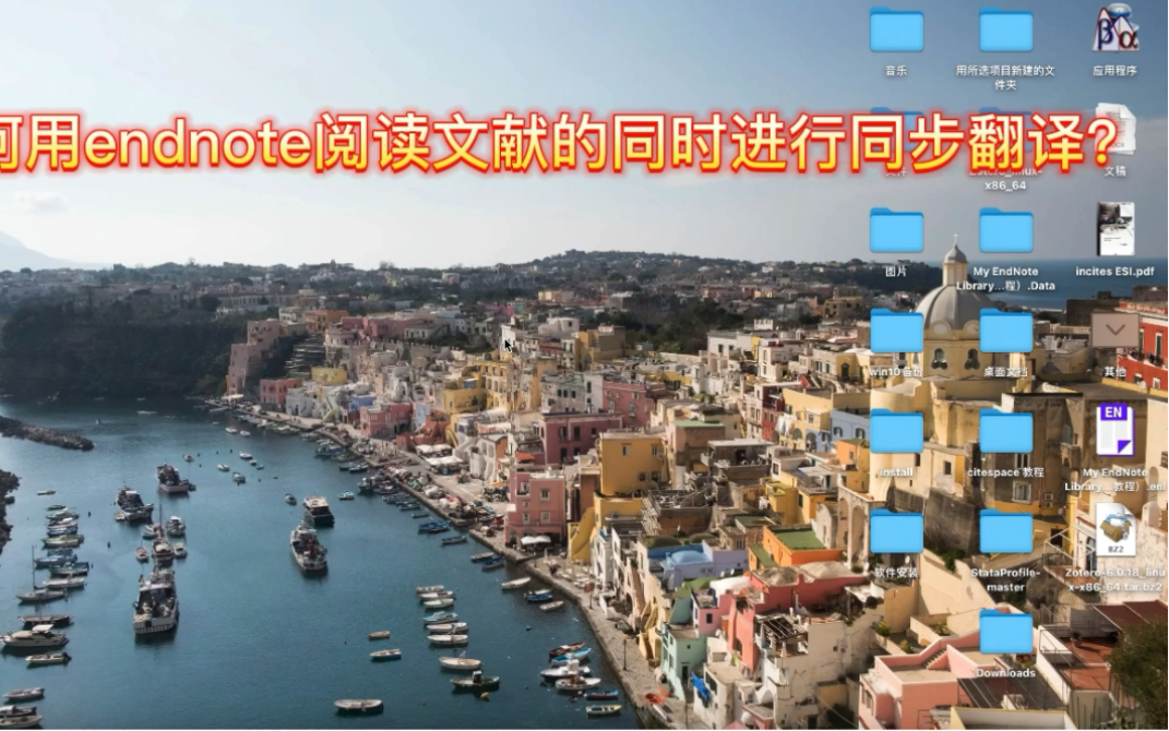 如何用endnote阅读外文文献时,进行同步的翻译?
