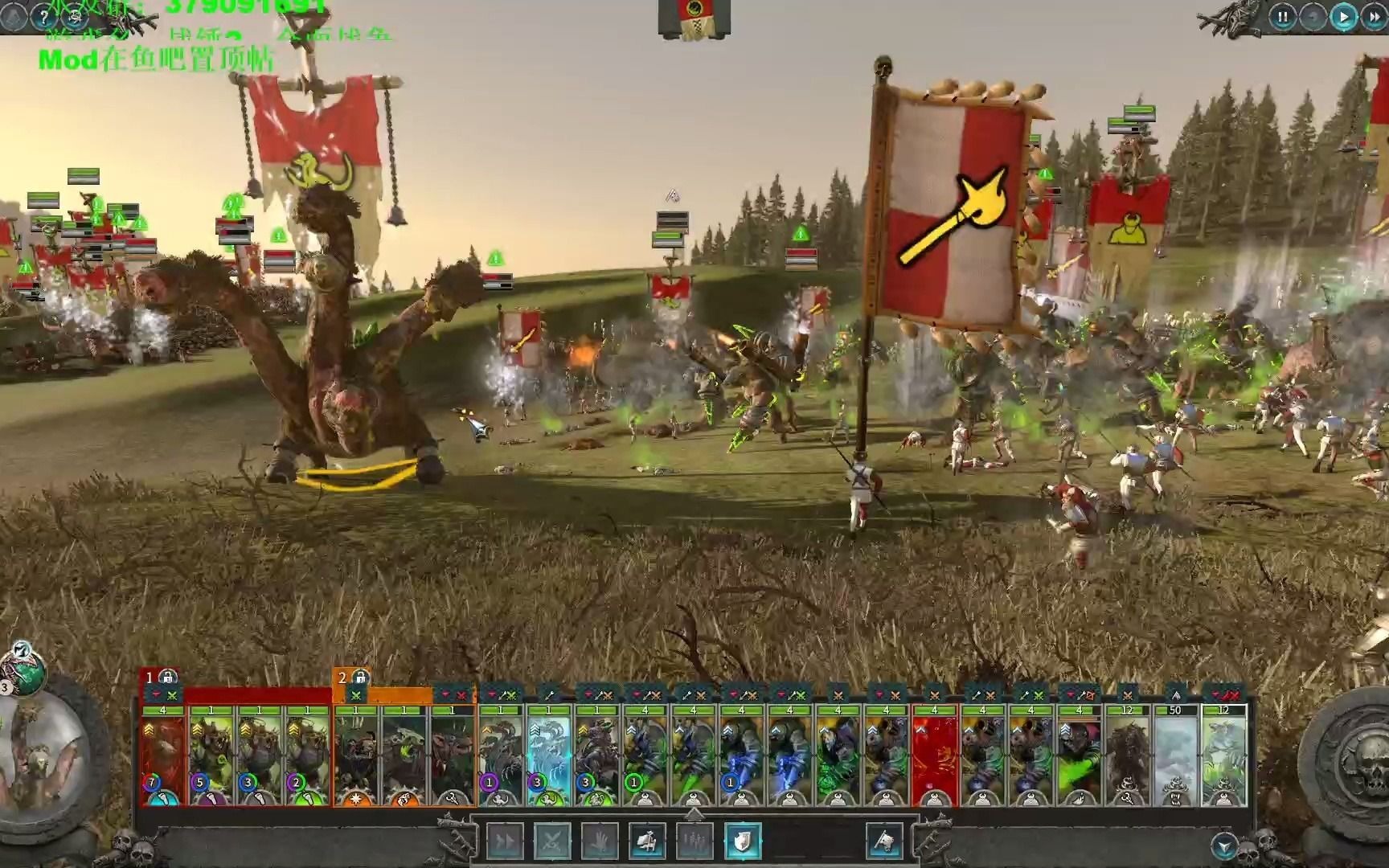 【战锤全战2】sfo腐坏氏族 chaosrobie腐坏动物园战斗实况