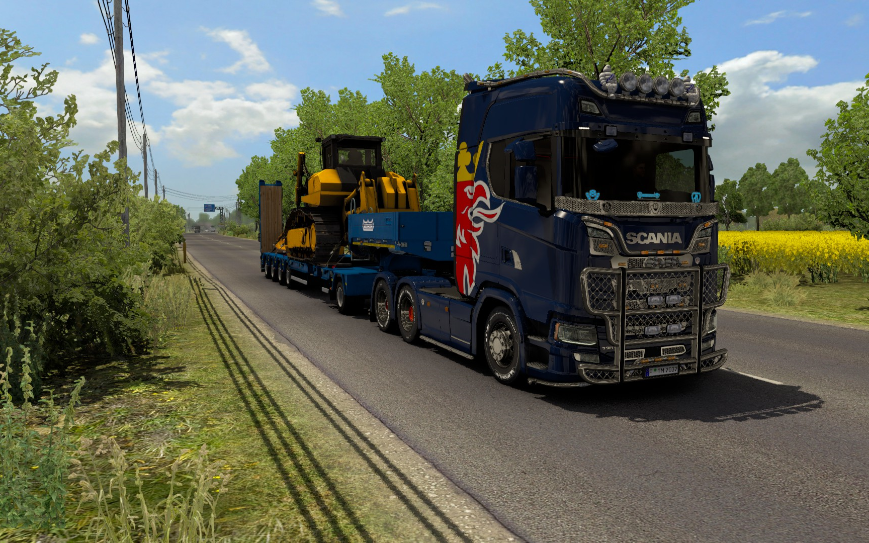 欧卡2斯堪尼亚730s运输推土机