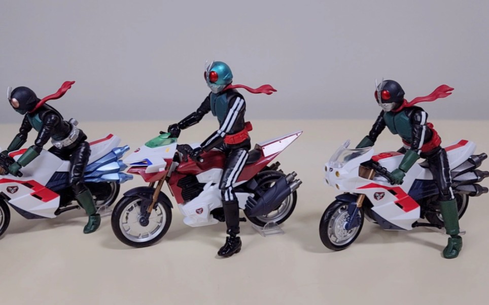 万代12月底出货 食玩掌动-xx 新假面骑士 第2 1号&新旋风号摩托车套装