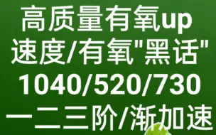 Download Video: 高质量有氧跑者up频道内的一些速度/有氧相关