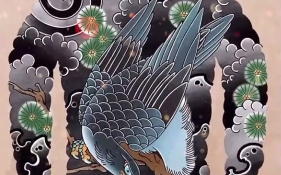 只会幻想而不行动的人永远也体会不到收获果实时的喜悦满背纹身日式