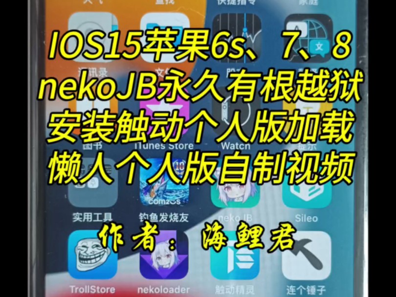 @钓鱼发烧友小组 IOS15苹果手机nekoJB永久有根越狱安装触动个人版加载懒人脚本自制视频#钓鱼游戏 #钓鱼发烧友#越狱苹果手机游戏热门视频