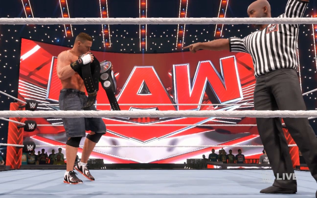 wwe2k22 双全美冠军赛 john cena vs austin theory