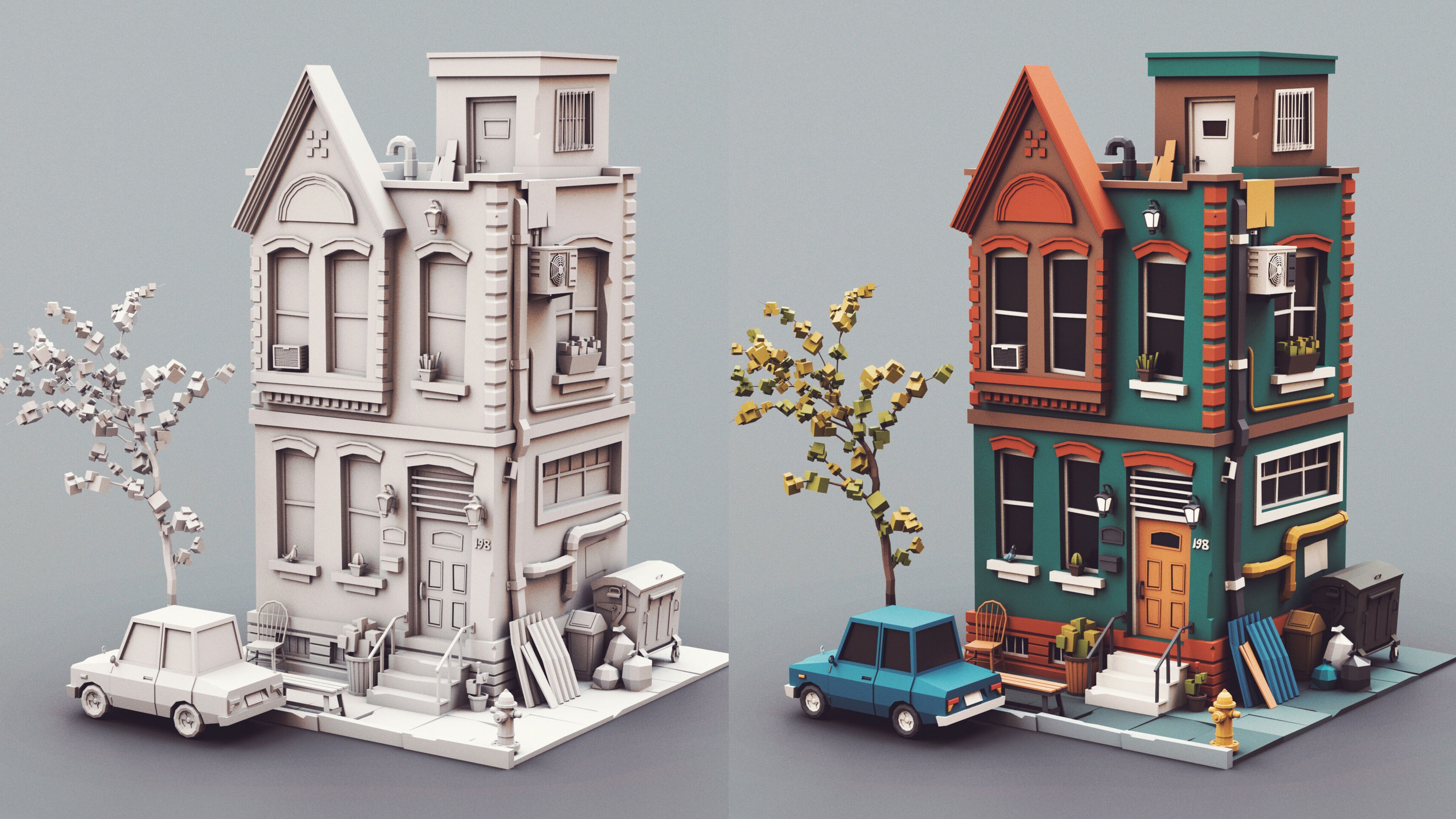 【3dmax付费教程】想成为大厂建模师?这个场景案例你必须得会!