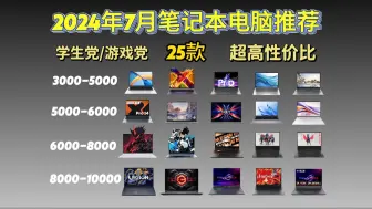 Download Video: 【学生党闭眼可入】2024年7月份笔记本电脑推荐 超高性价比3000-10000元全价位/全品牌，游戏、办公、学习 学生党电脑 小白必看攻略