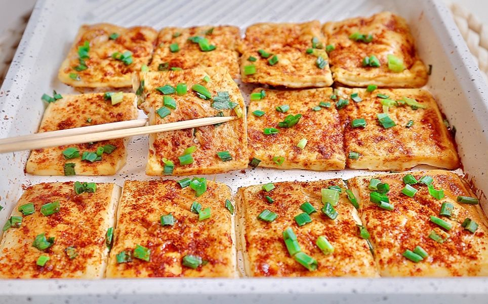 活动作品自制街头铁板豆腐是路边摊的美味吖