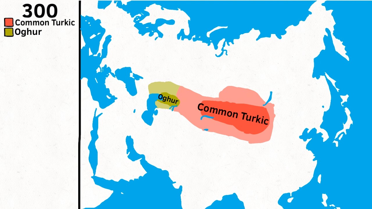 历史上突厥语系分布范围的变化哔哩哔哩bilibili