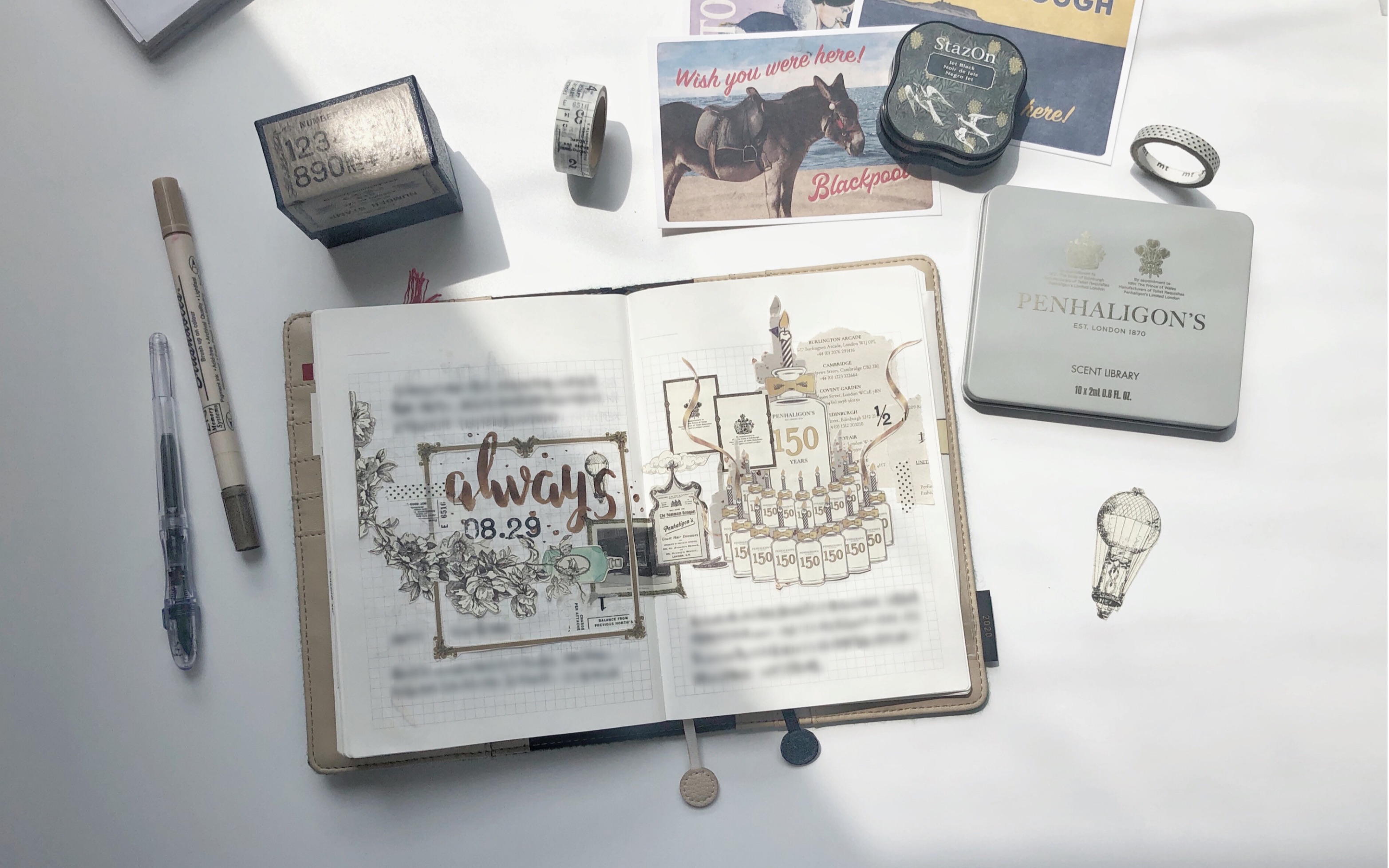 【手帐】用杂志做复古风拼贴( 0054060609060955 )丨