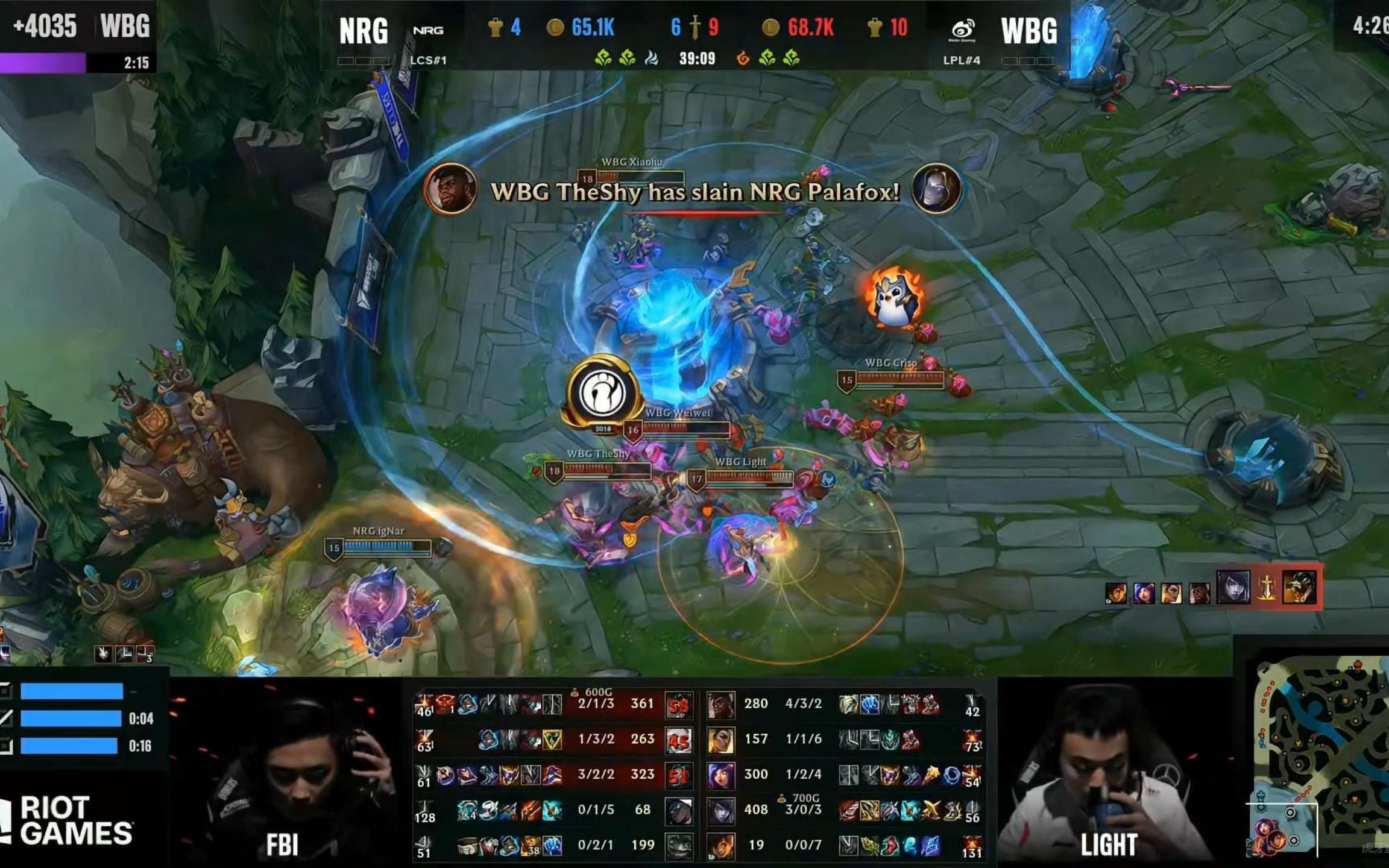 恭喜wbg先下一城!theshy选手亮起ig图标!