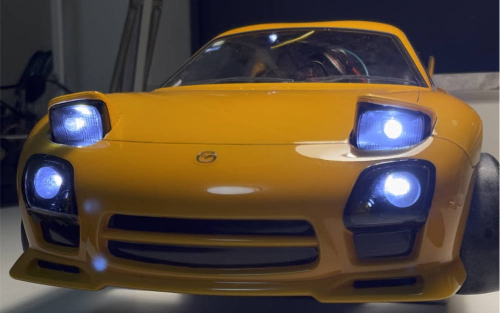 rc 跳灯 rx-7 abc hobby 车壳,油门刹车混控_哔哩哔哩_bilibili