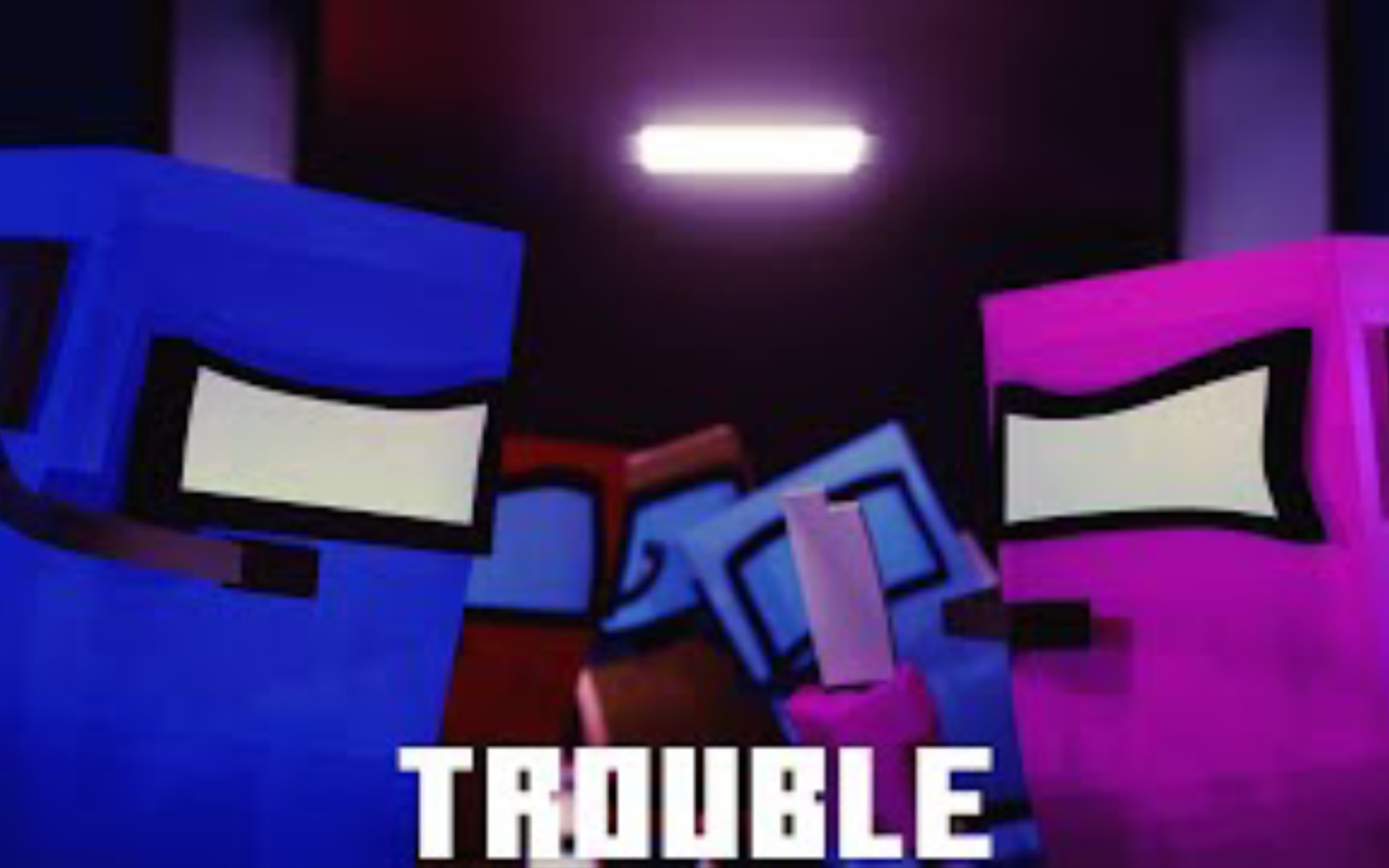 [图]【among us Minecraft音乐动画Trouble(困境)】（HalaCG演唱）双语字幕