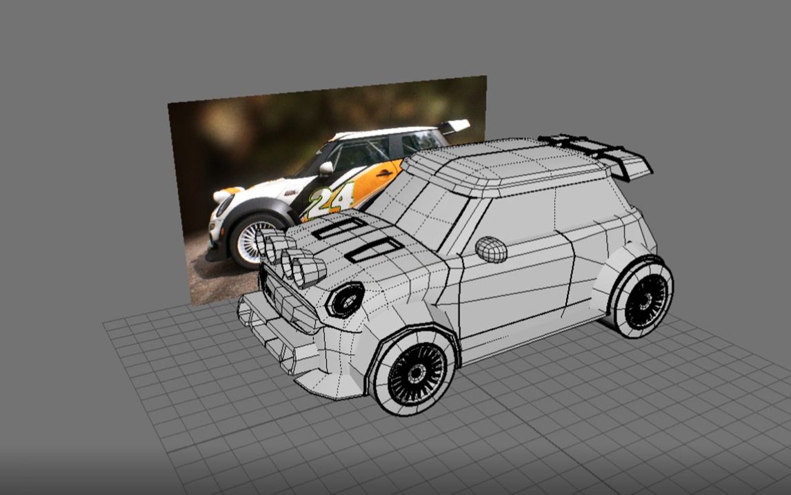 maya建模简单小汽车布线卡线建模讲解附资料分享