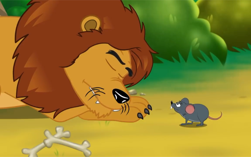 法语童话《狮子和老鼠》