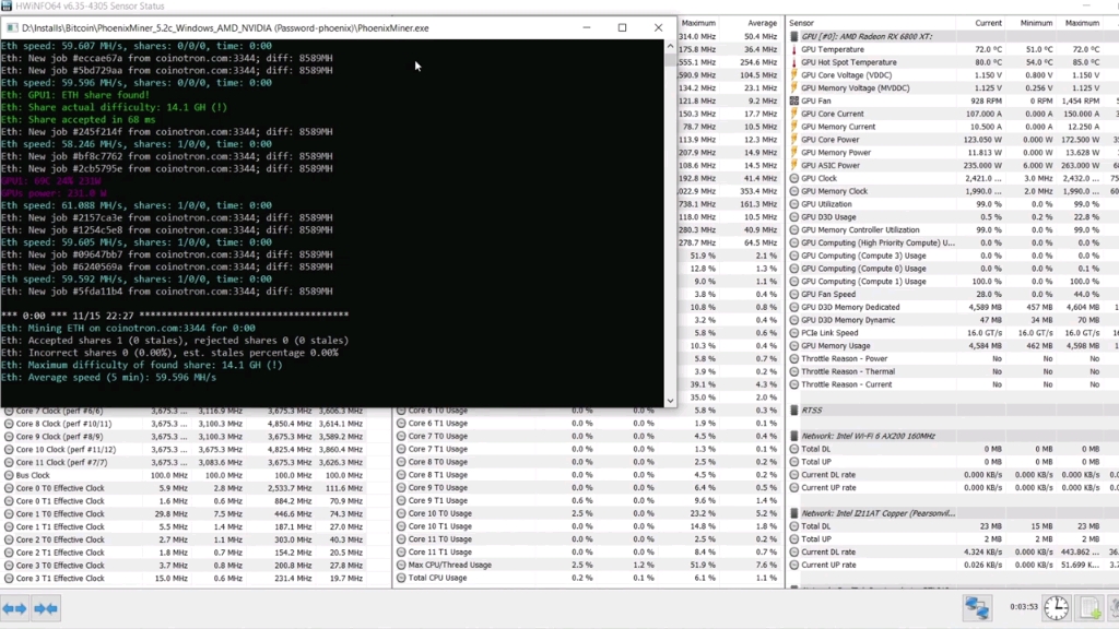 rx6800xtminingeth算力测试