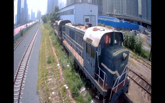 【大连铁路】无人机拍摄 大连港里的dfh5_哔哩哔哩_bilibili