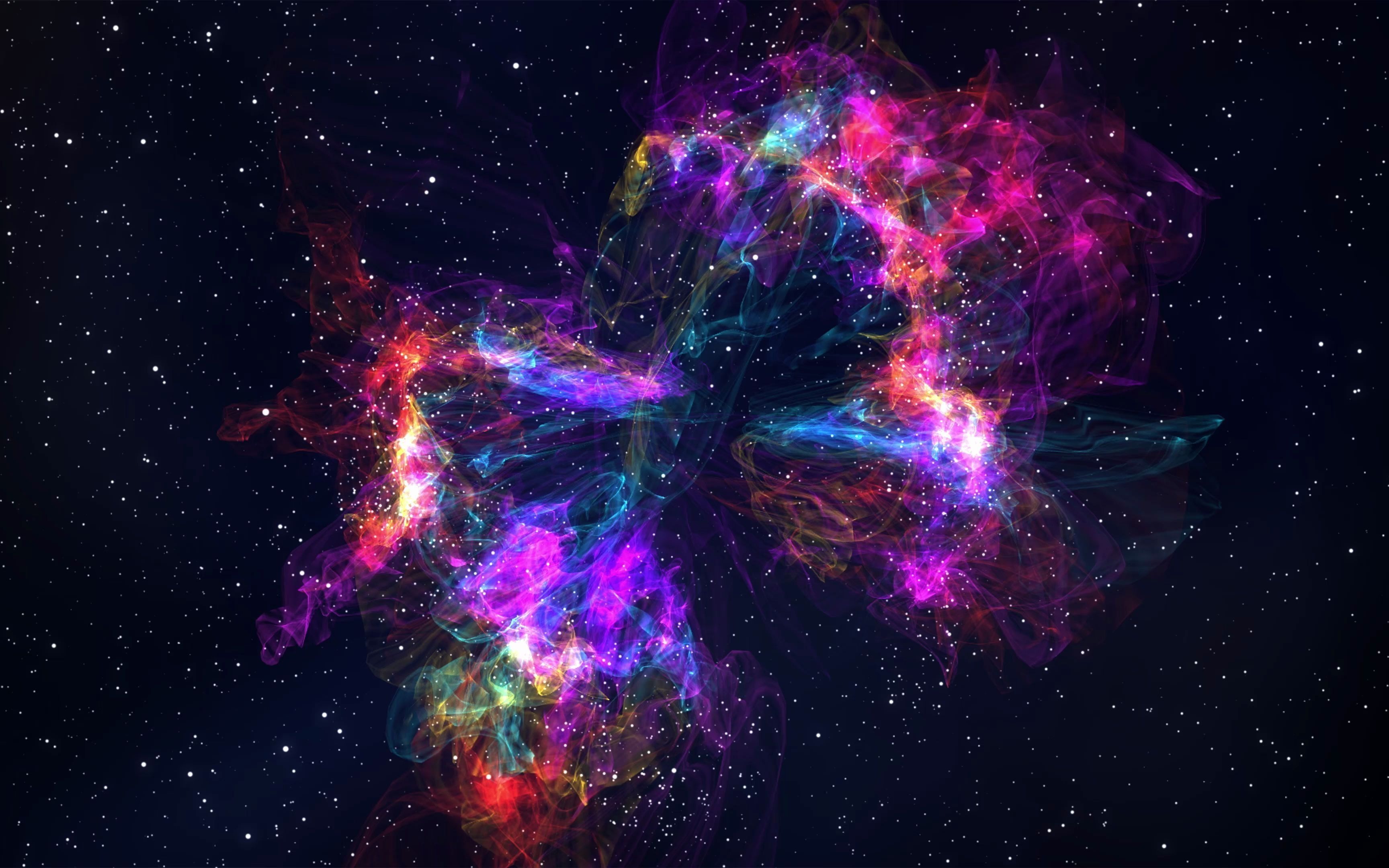 超清七彩星空背景素材