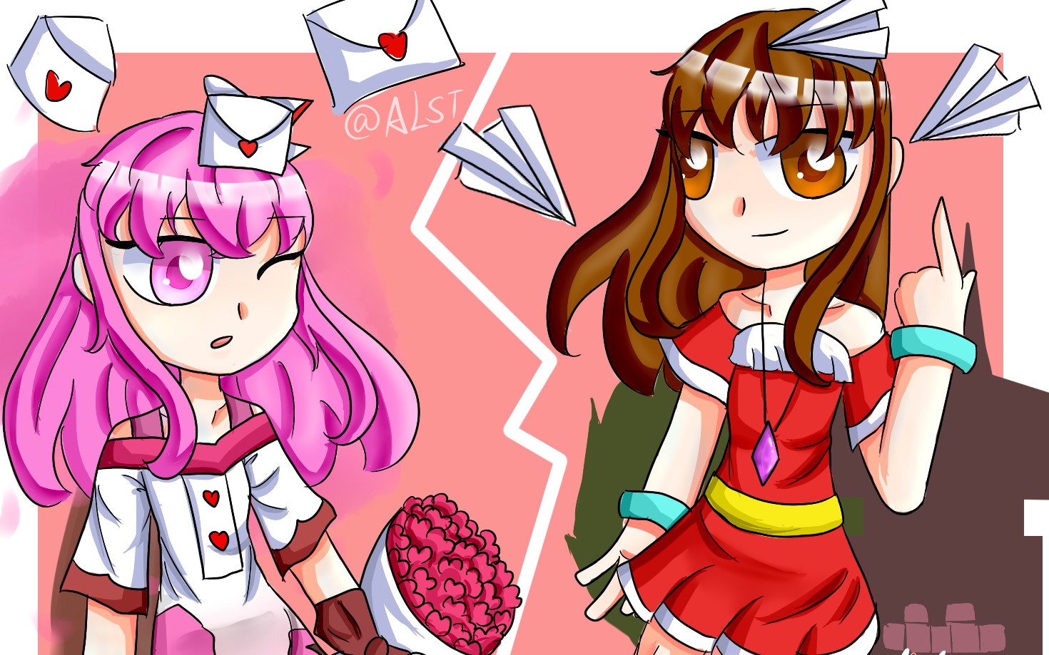 板绘跳舞的线情人节xallaboutus