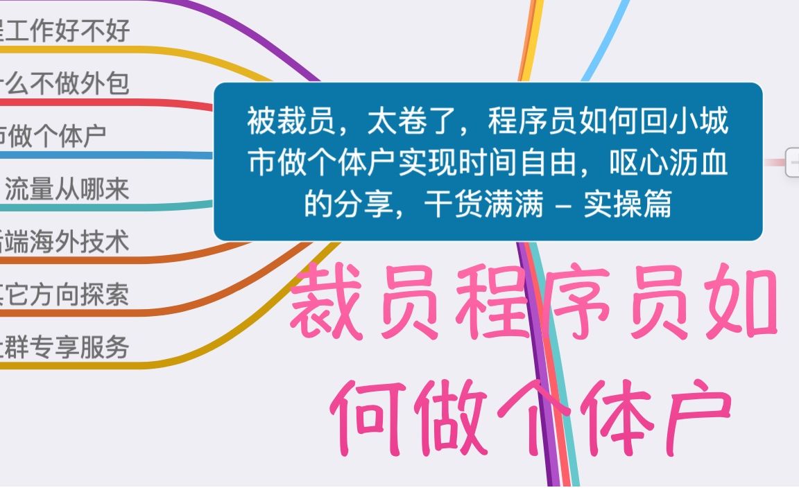 被裁员的程序员如何回小城市做个体户创业呢,呕心沥血的分享,干货满满  实操篇哔哩哔哩bilibili