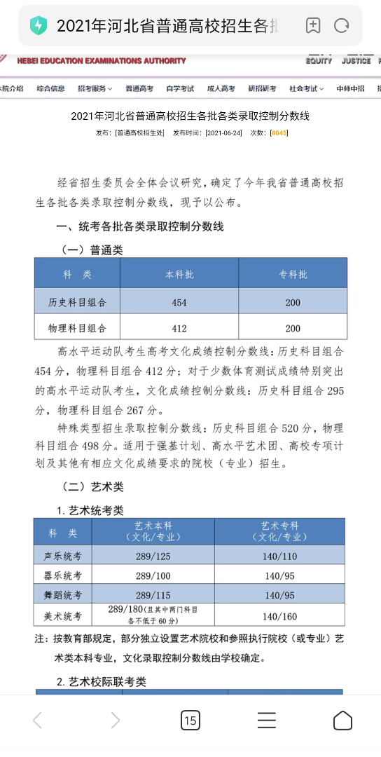 2021高考河北省录取分数线出炉!哔哩哔哩bilibili