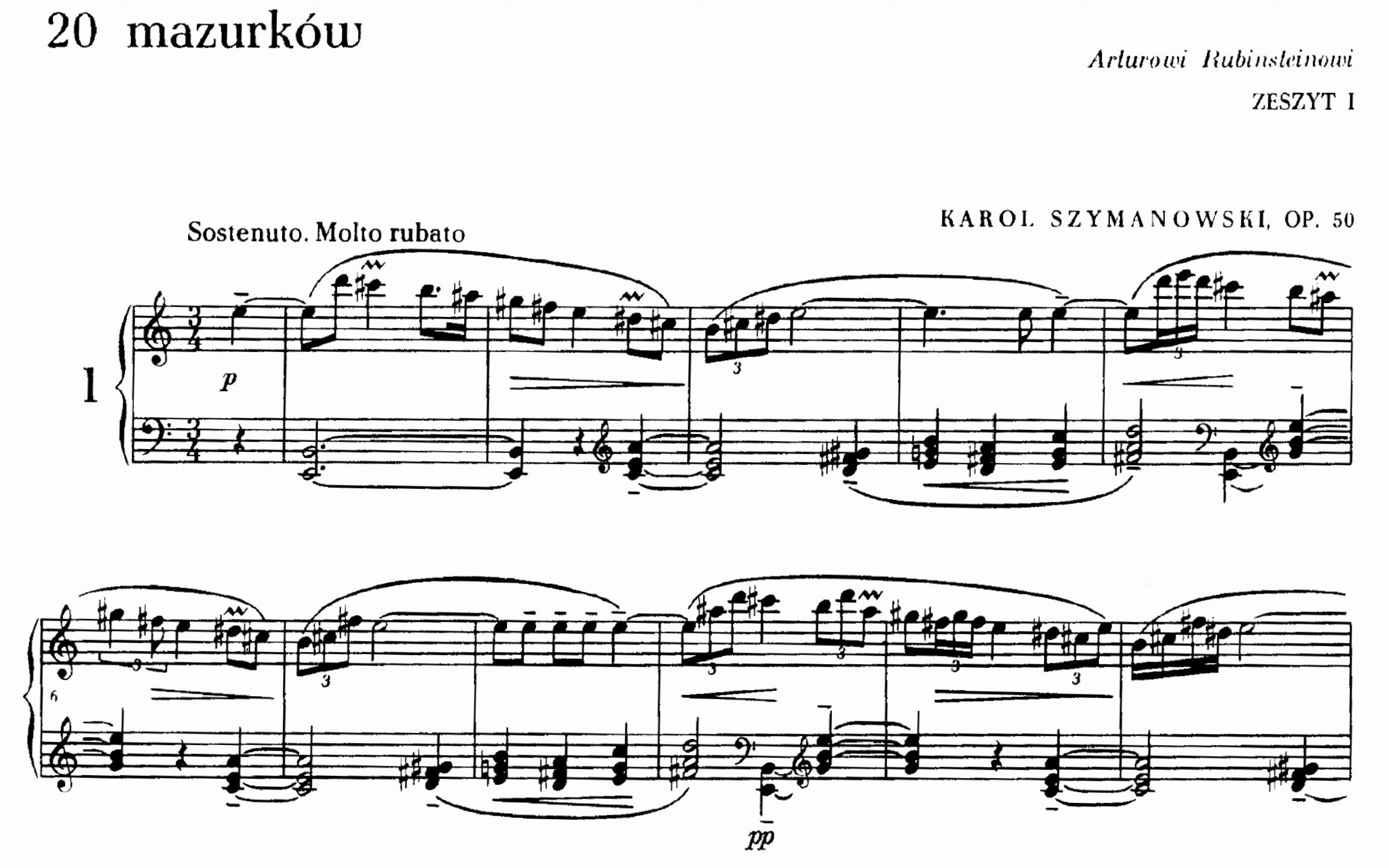 [图]席曼诺夫斯基 马祖卡全集 op. 50 op. 62 Karol Szymanowski The Complete Mazurkas