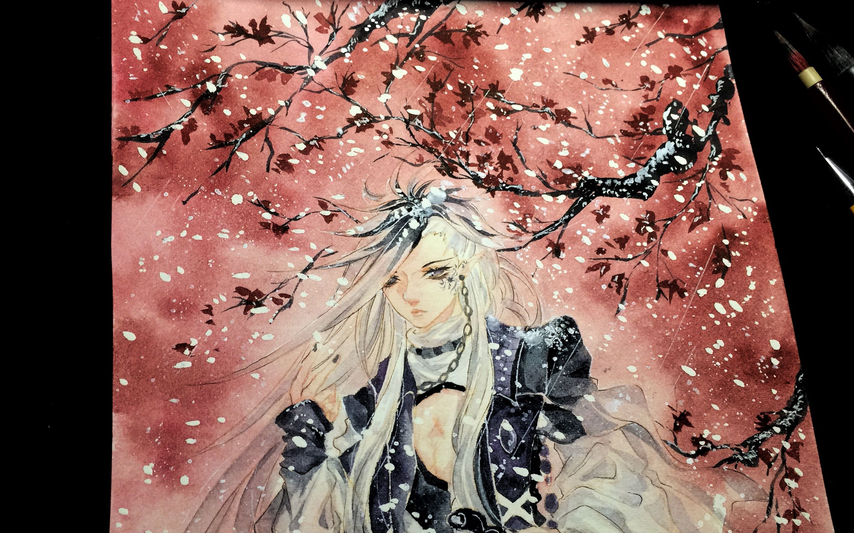 水彩二十四番花信风