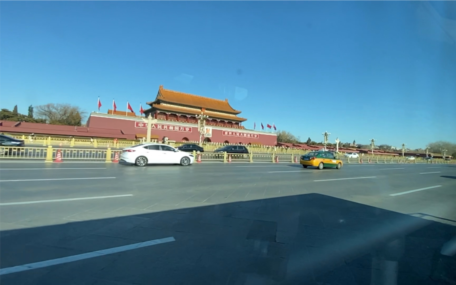 长安街街景 冬日中午的北京天安门_哔哩哔哩_bilibili