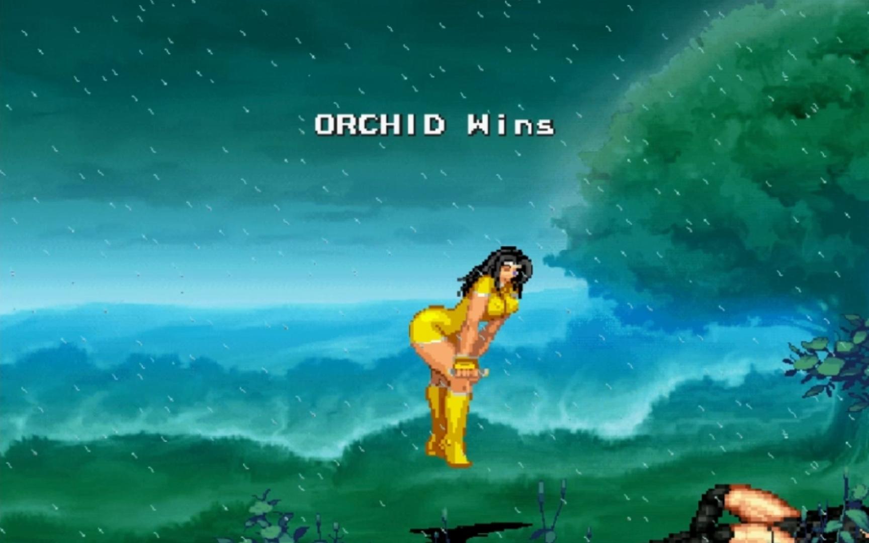 mugen全女格斗orchid技能展示以及实战对战实况
