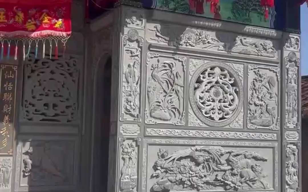 潮汕祠堂石雕设计 祠堂壁画浮雕