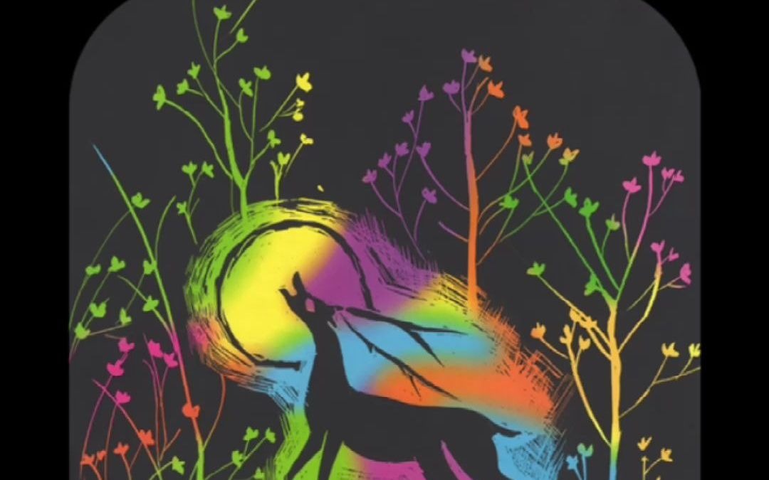 【刮刮画】小鹿_哔哩哔哩_bilibili