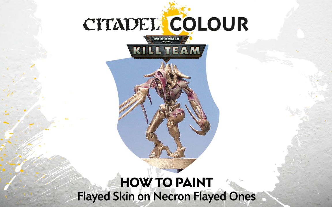 [图]How to Paint: Flayed Skin on Necron Flayed Ones 战锤 40k Killteam 杀戮小队 太空亡灵 剥皮者 血肉