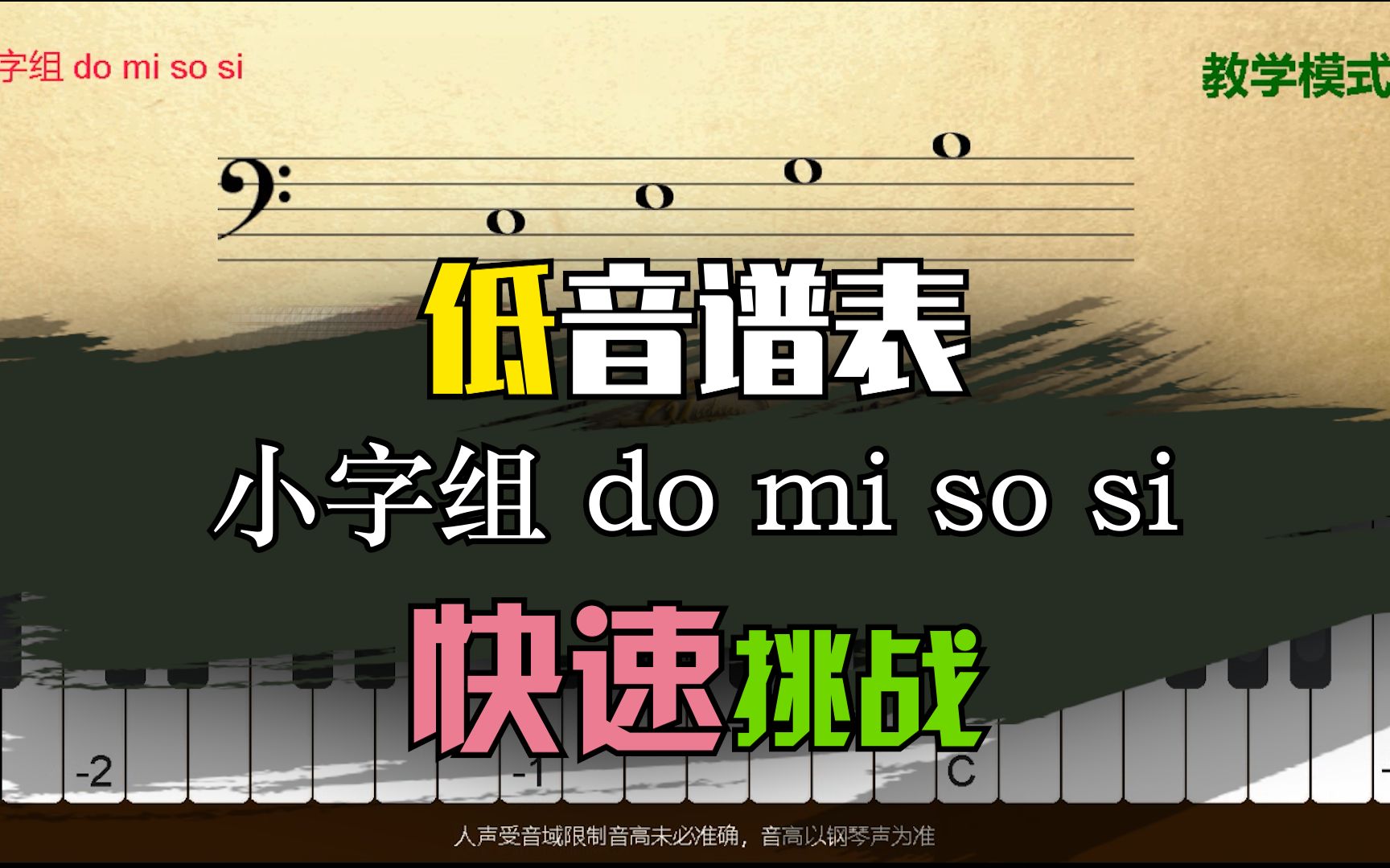 小字组 do mi so si 低音谱表快速可变练习 学认五线谱——从3秒到0.3秒系列哔哩哔哩bilibili