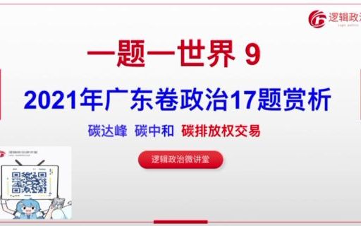 [图]一题一世界9：2021广东卷主观题，碳排放权交易.pptx 第1集