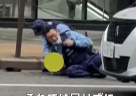 大阪府警逮捕失窃车驾驶员瞬间