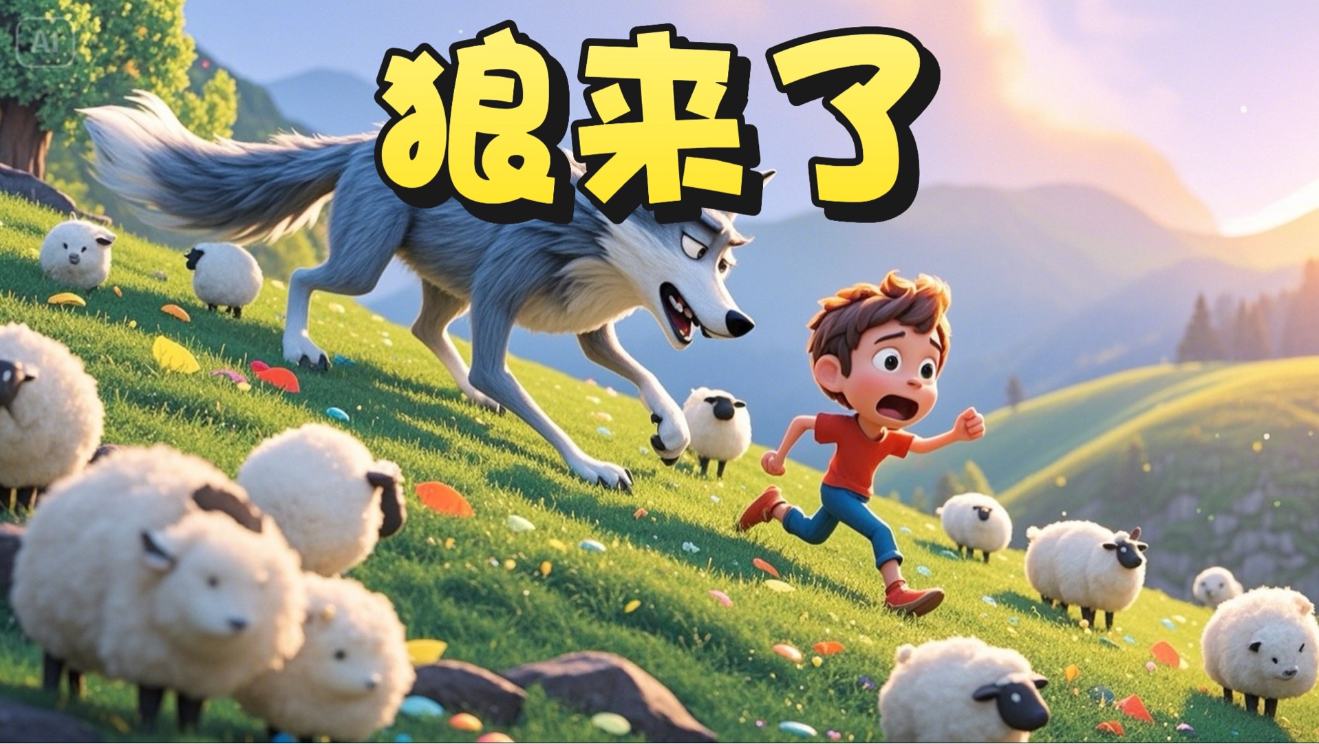 寓言故事--《狼来了》0-10岁儿童睡前故事,有声绘本