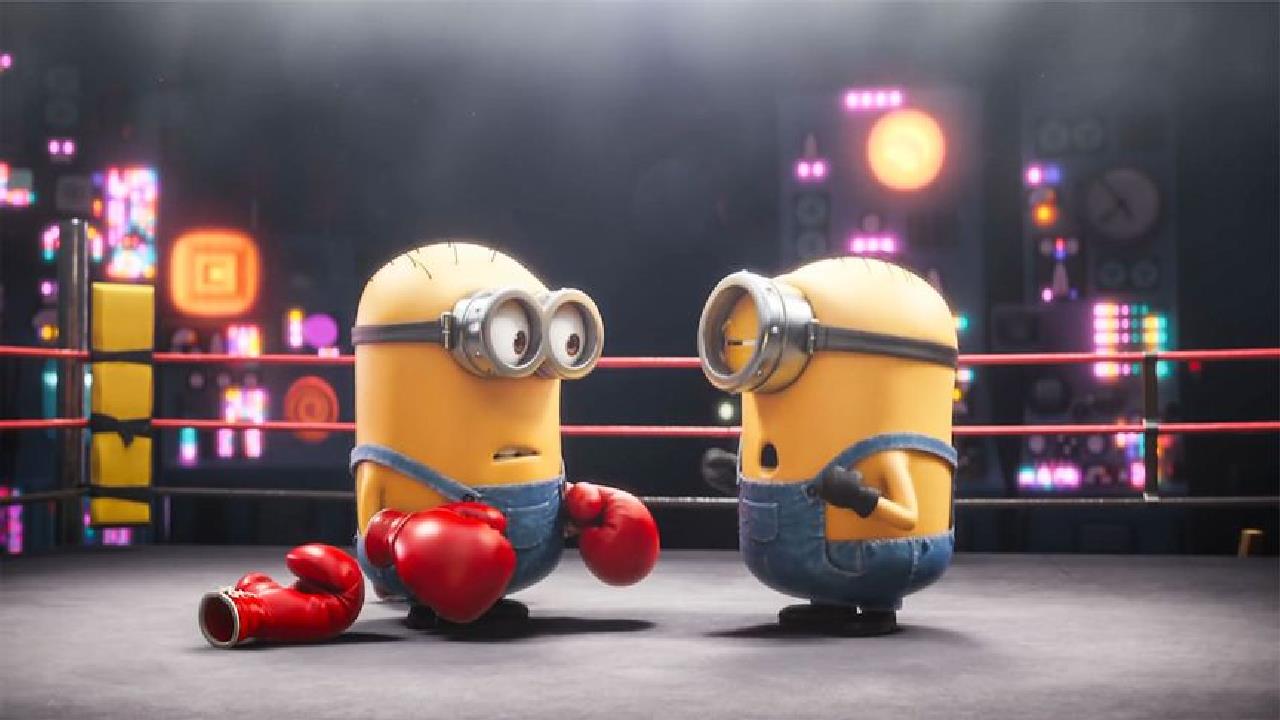 两个小黄人写作业写急了眼,开展一场拳击比赛《小黄人番外篇》