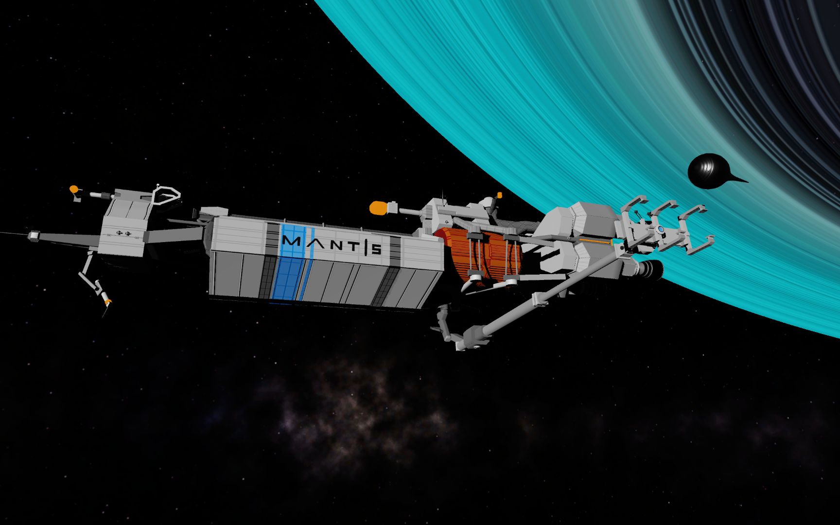 [我的三体]在简单火箭2里仿制螳螂号无人采矿船