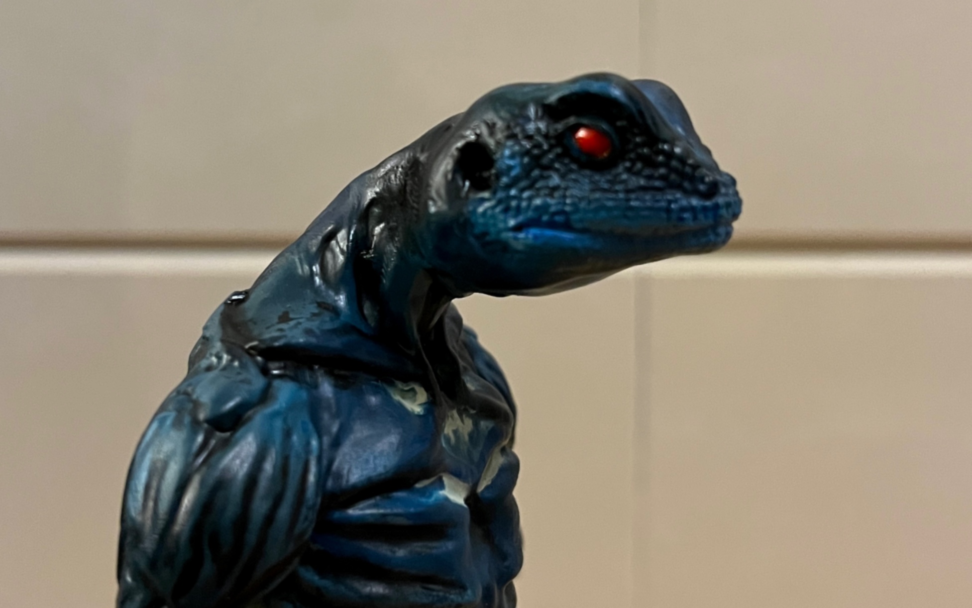 蜥蜴人 怪兽异性手办 模型 玩具涂装 喷涂 手涂 原创 模型自设计