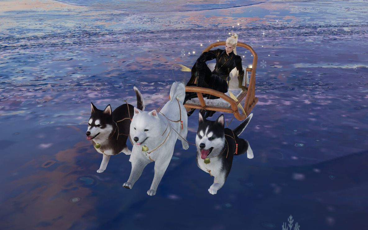 【剑网三】狗拉雪橇好好玩!