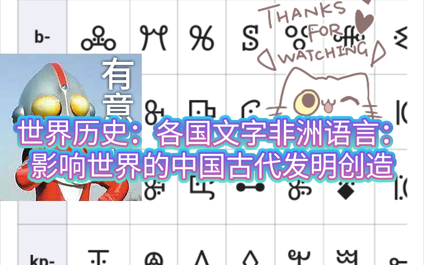 世界历史:各国文字非洲语言:影响世界的中国古代发明创造