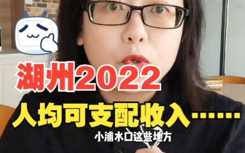 2022年,湖州居民人均可支配收入60554元哔哩哔哩bilibili