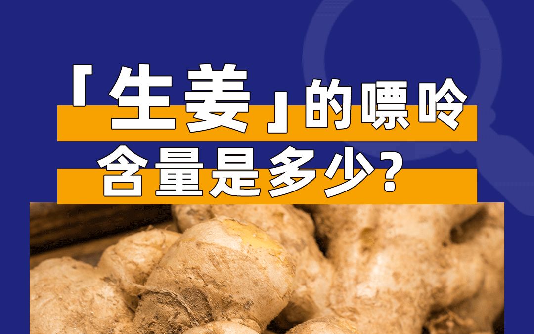 生姜的嘌呤含量是多少呢?哔哩哔哩bilibili