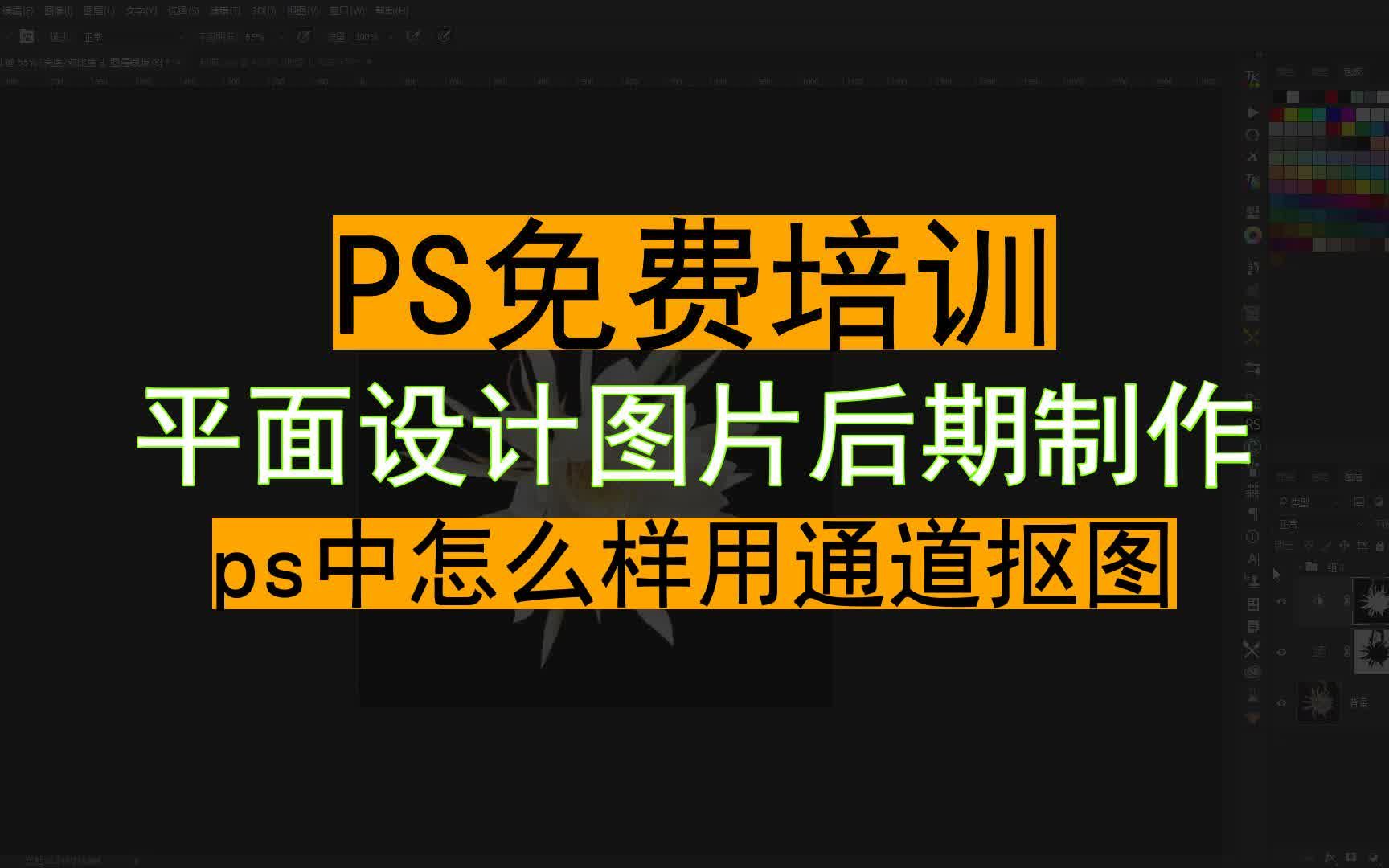 【PS免费培训】平面设计图片后期制作 ps中怎么样用通道抠图哔哩哔哩bilibili