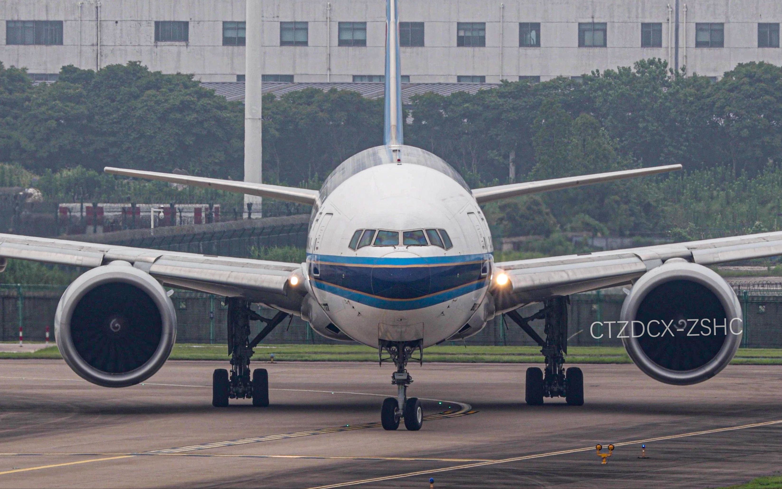 【拍机合集】4k实拍 77w/77f/787/330 近距离起降杭州萧山国际机场