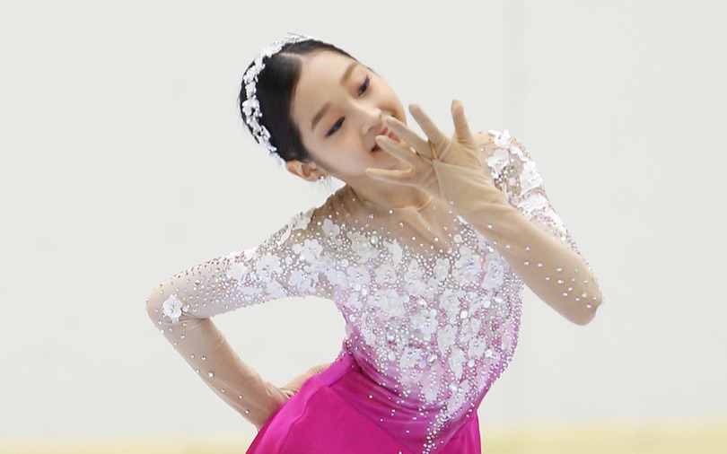 韩国女运动员滑冰图片