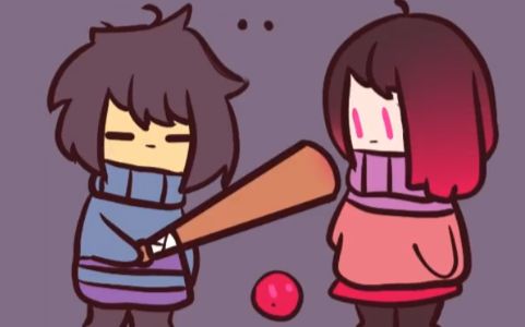 【glitchtale/betty】搞笑动画 - betty vs frisk!  scared of me