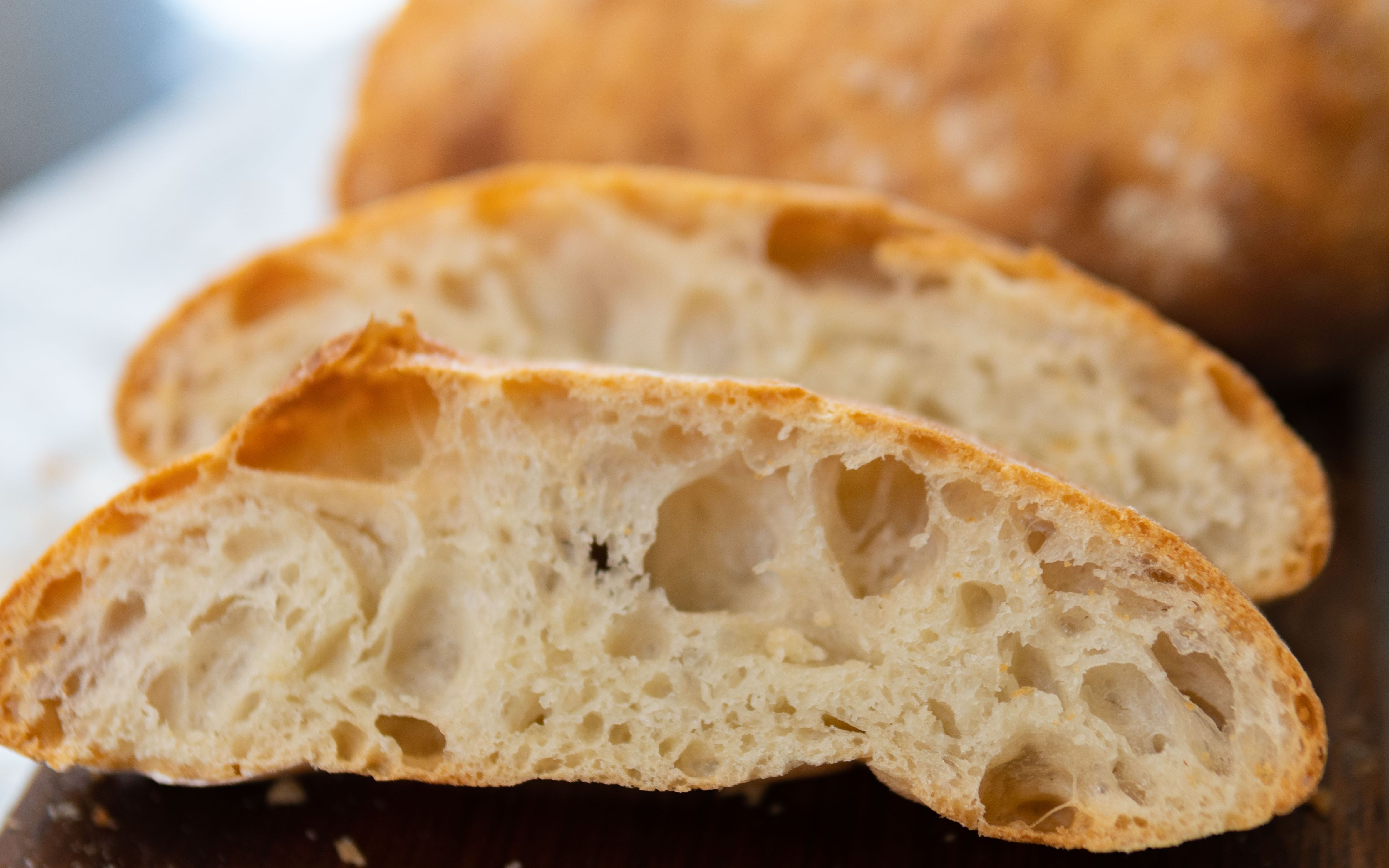 意大利夏巴塔"拖鞋面包" ,(现磨)的麦粉吃起来好香!(免揉不整形)