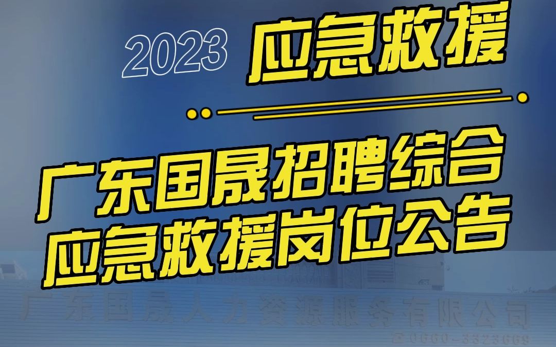 广东国晟人力资源服务有限公司招聘启事哔哩哔哩bilibili